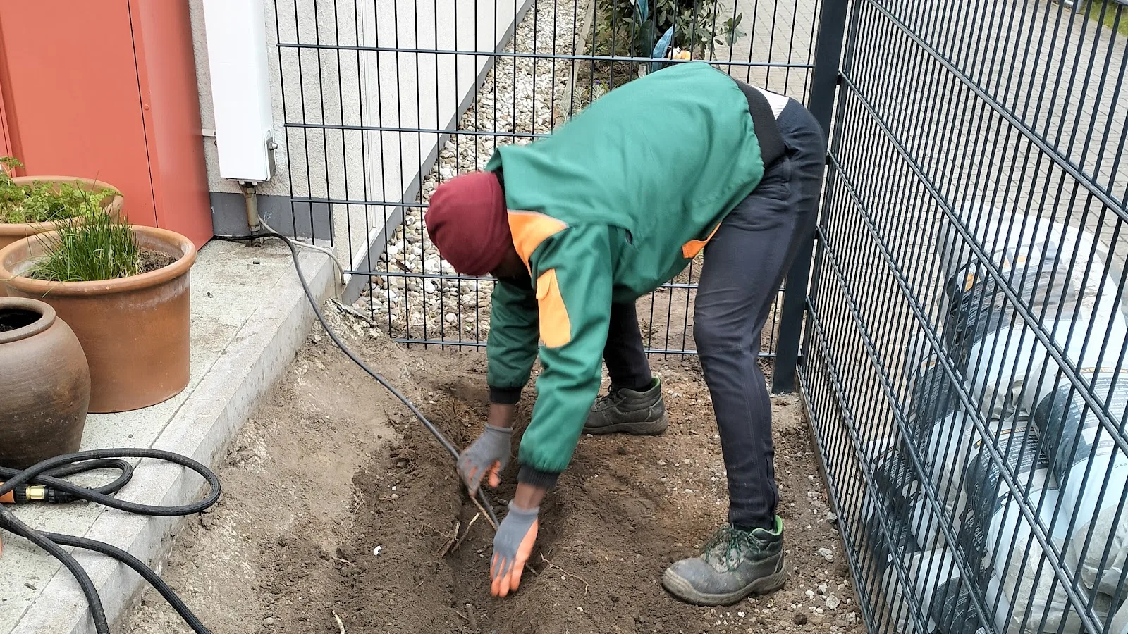 Bewässerung im Beet, Einsatz im Raum Oftersheim